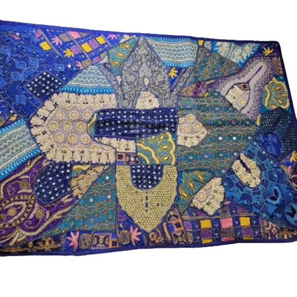 Blue Beaded tapestry Large 39x58 - Picture 4 of 13